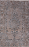 SUPER SALE Ivory Persian Vintage White Wash Hand Knotted Wool Rug - 6' 5" X 10' 2"