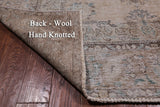 SUPER SALE Ivory Persian Vintage White Wash Hand Knotted Wool Rug - 6' 5" X 10' 2"