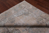 SUPER SALE Ivory Persian Vintage White Wash Hand Knotted Wool Rug - 6' 5" X 10' 2"