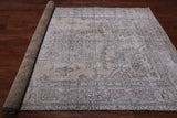 SUPER SALE Ivory Persian Vintage White Wash Handmade Wool Rug - 6' 4" X 9' 4"