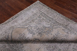 SUPER SALE Ivory Persian Vintage White Wash Handmade Wool Rug - 6' 4" X 9' 4"