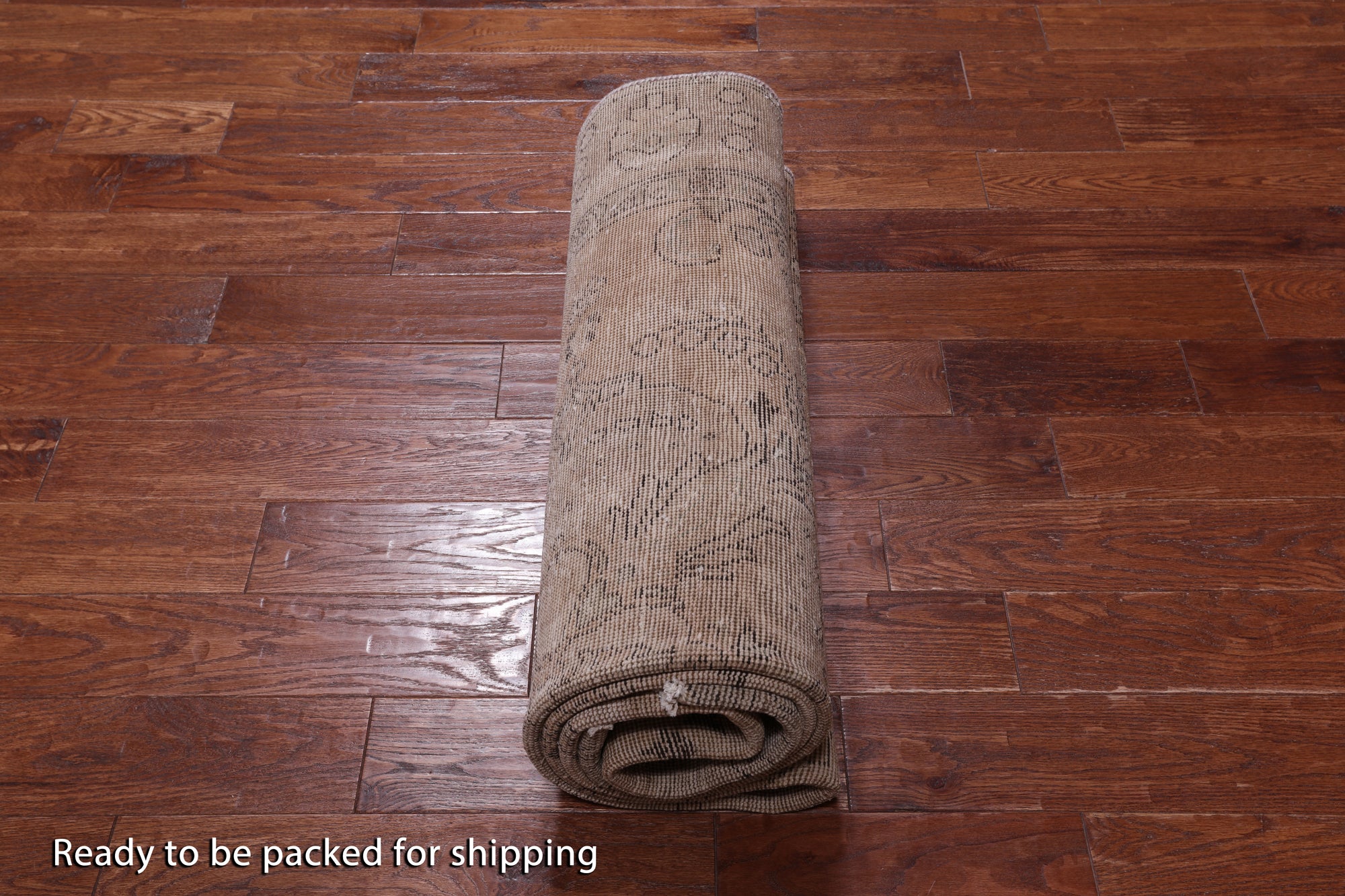 SUPER SALE Ivory Persian Vintage White Wash Hand Knotted Wool Rug - 6' 0" X 9' 4"
