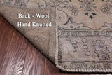 SUPER SALE Ivory Persian Vintage White Wash Hand Knotted Wool Rug - 6' 0" X 9' 4"