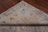 SUPER SALE Ivory Persian Vintage White Wash Hand Knotted Wool Rug - 6' 0" X 9' 4"