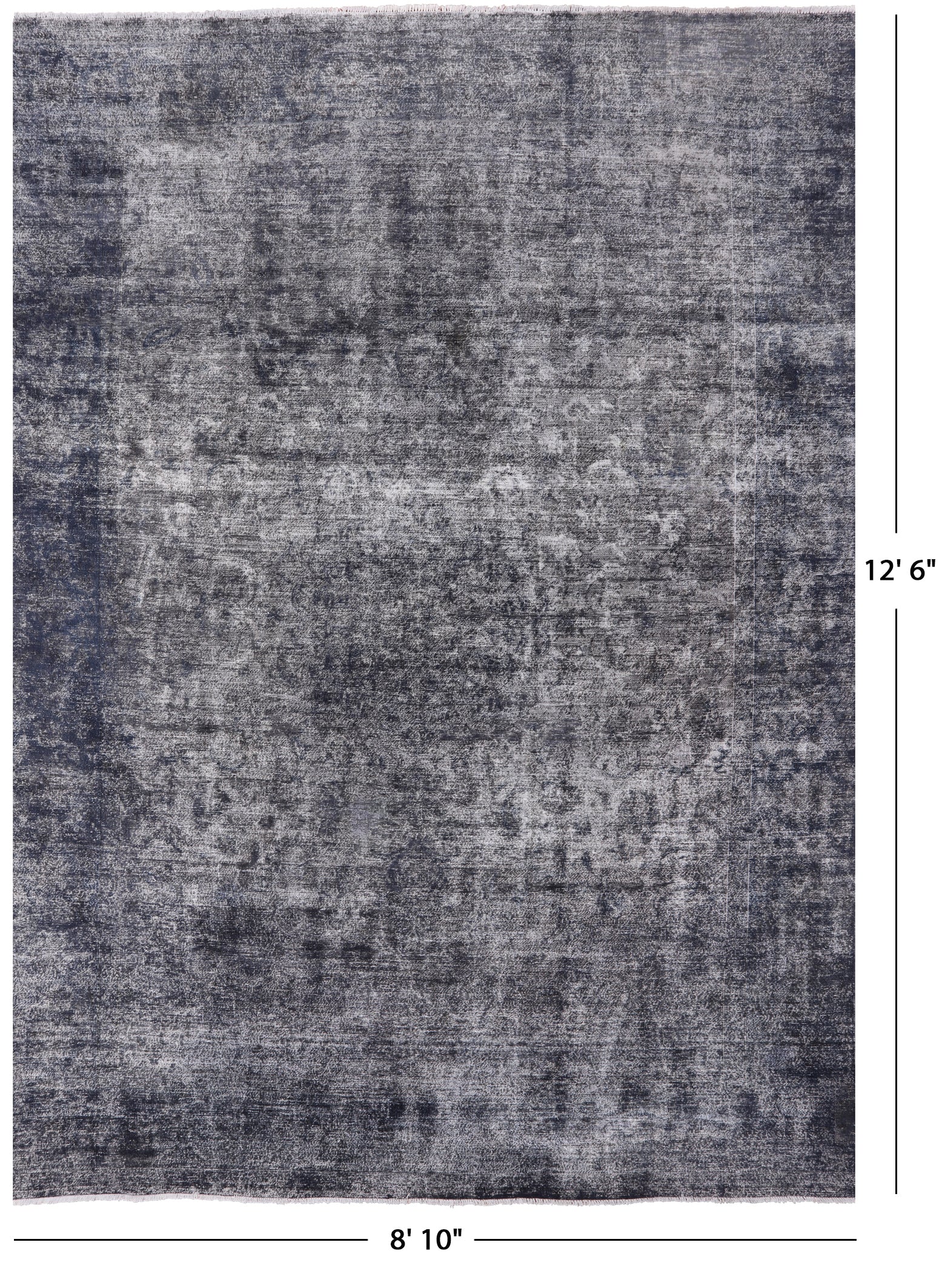 Persian Overdyed Handmade Wool Area Rug - 8' 10" X 12' 6" - Golden Nile