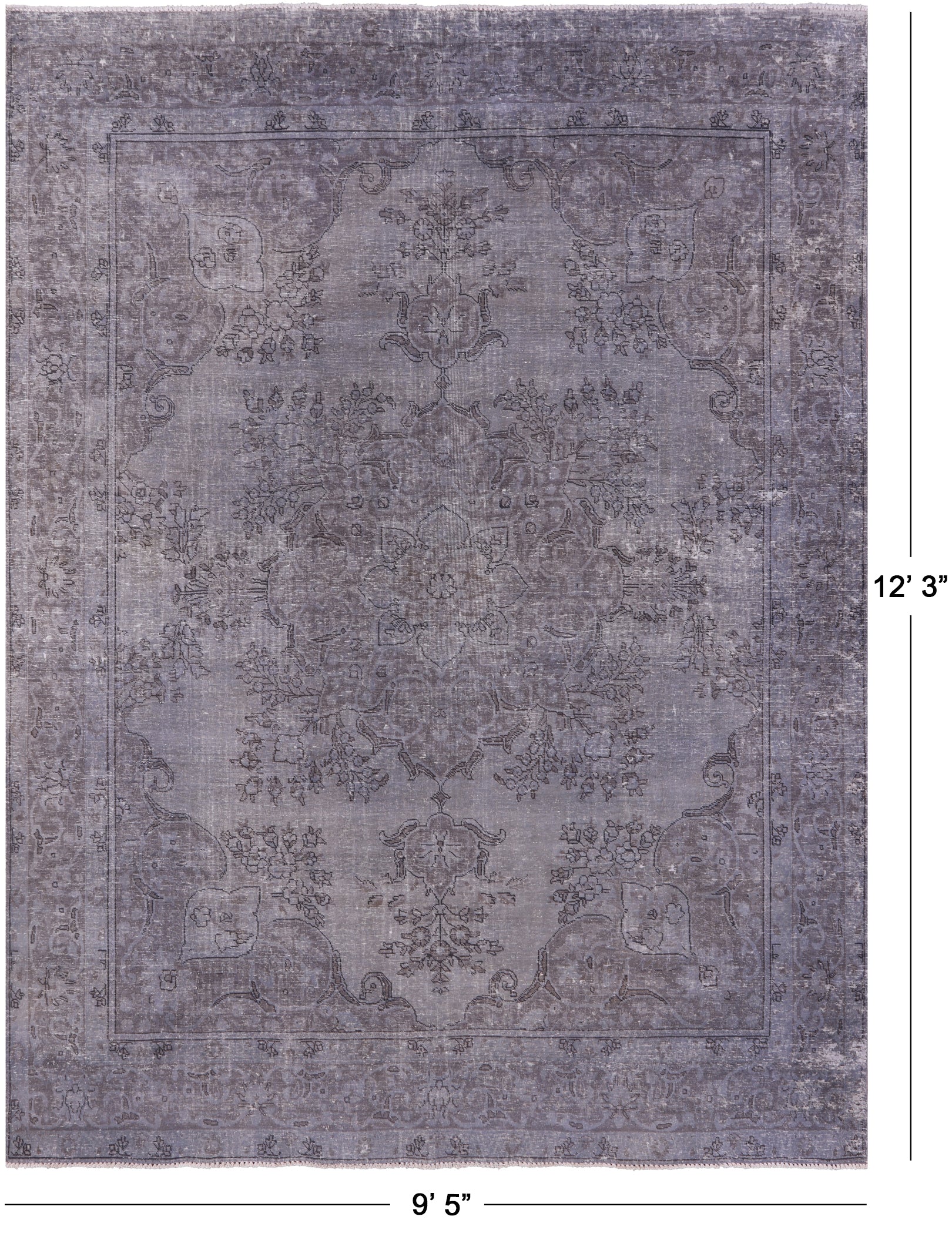 Persian Overdyed Hand Knotted Wool Rug - 9' 5" X 12' 3" - Golden Nile