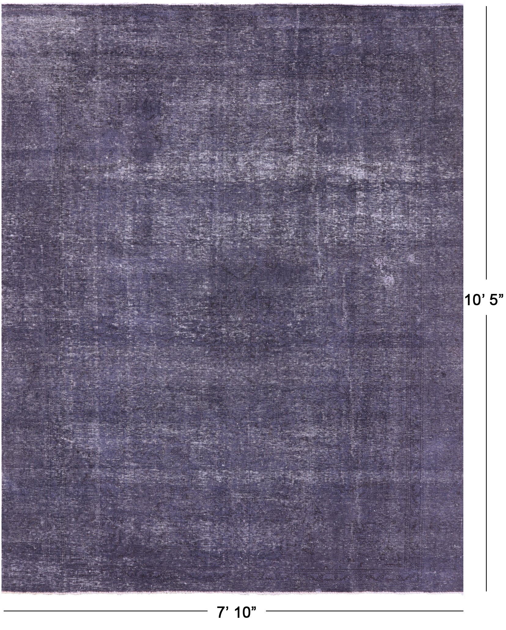 Persian Overdyed Hand Knotted Wool Rug - 7' 10" X 10' 5" - Golden Nile