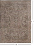 SUPER SALE Persian Vintage White Wash Hand Knotted Wool Rug - 8' 2" X 11' 1"