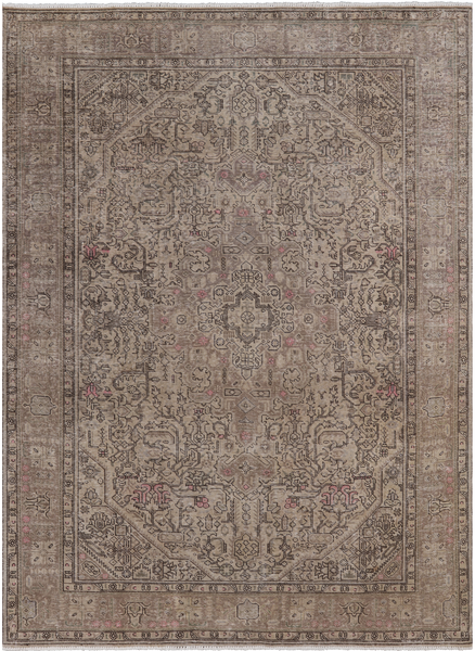 SUPER SALE Persian Vintage White Wash Hand Knotted Wool Rug - 8' 2" X 11' 1"