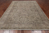 SUPER SALE Persian Vintage White Wash Hand Knotted Wool Rug - 8' 2" X 11' 1"