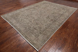 SUPER SALE Persian Vintage White Wash Hand Knotted Wool Rug - 8' 2" X 11' 1"