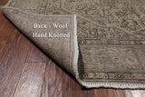 SUPER SALE Persian Vintage White Wash Hand Knotted Wool Rug - 8' 2" X 11' 1"