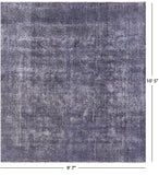Persian Overdyed Hand Knotted Wool Rug - 9' 7" X 10' 5" - Golden Nile
