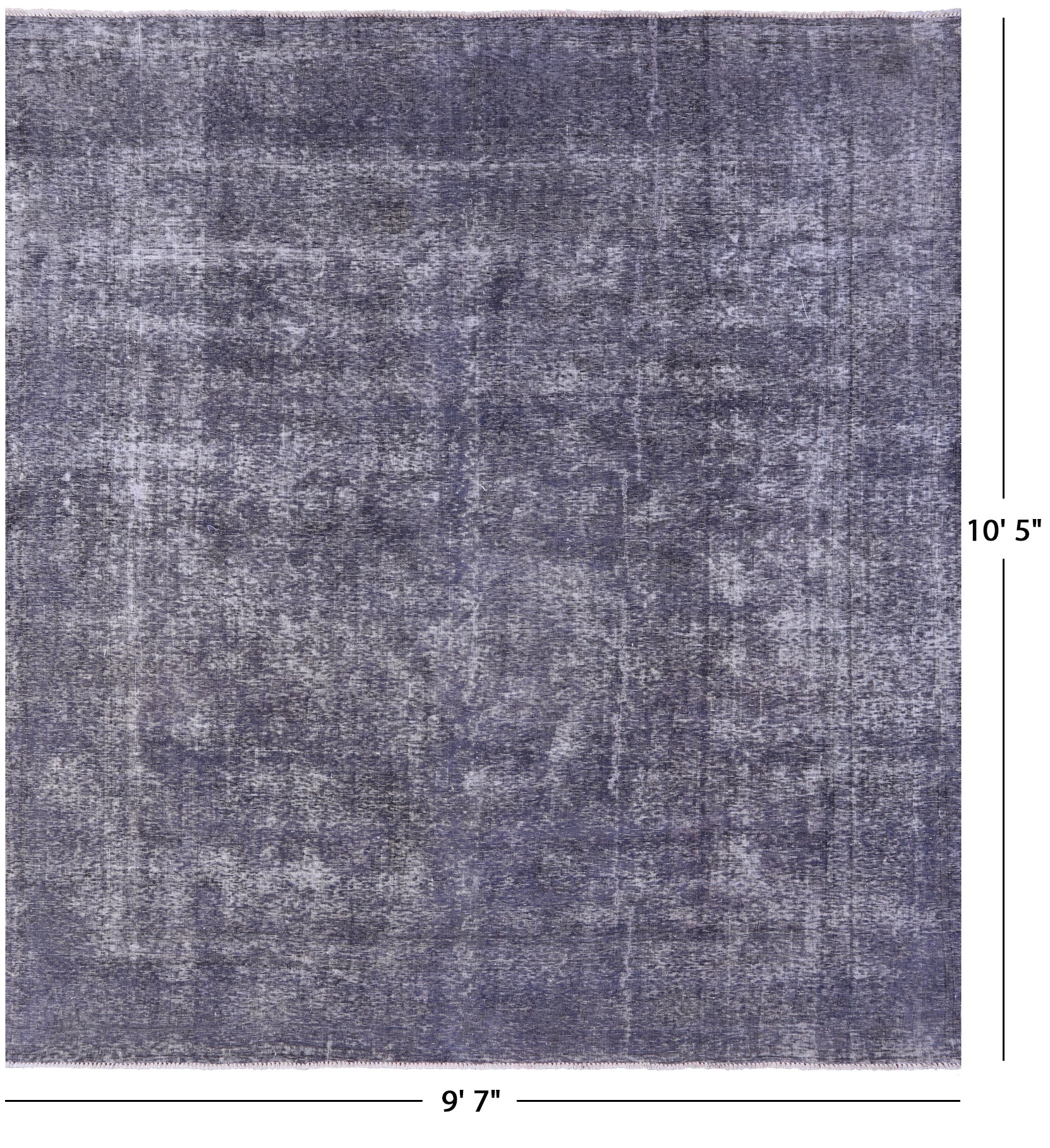 Persian Overdyed Hand Knotted Wool Rug - 9' 7" X 10' 5" - Golden Nile