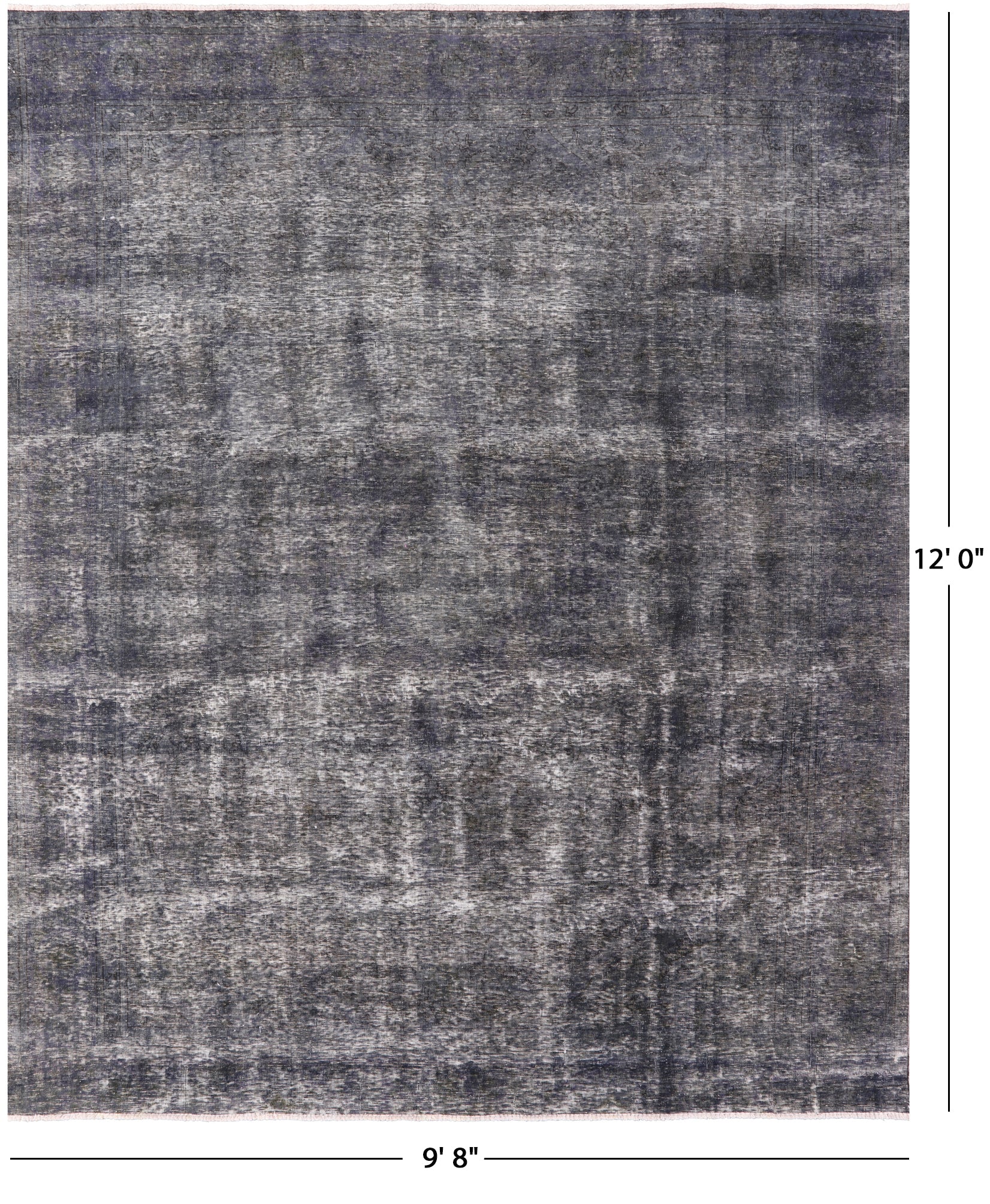 Persian Overdyed Hand Knotted Wool Area Rug - 9' 8" X 12' 0" - Golden Nile