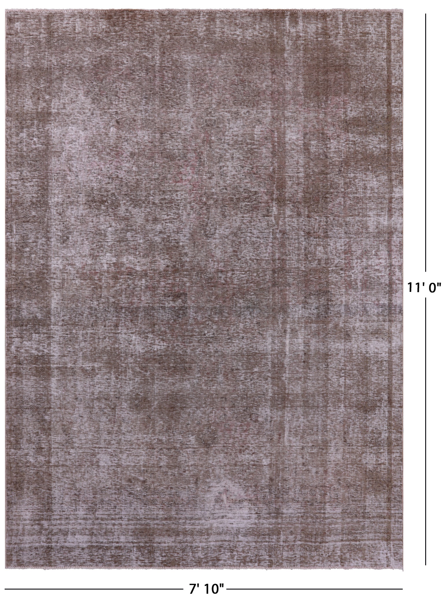 Persian Overdyed Handmade Wool Rug - 7' 10" X 11' 0" - Golden Nile
