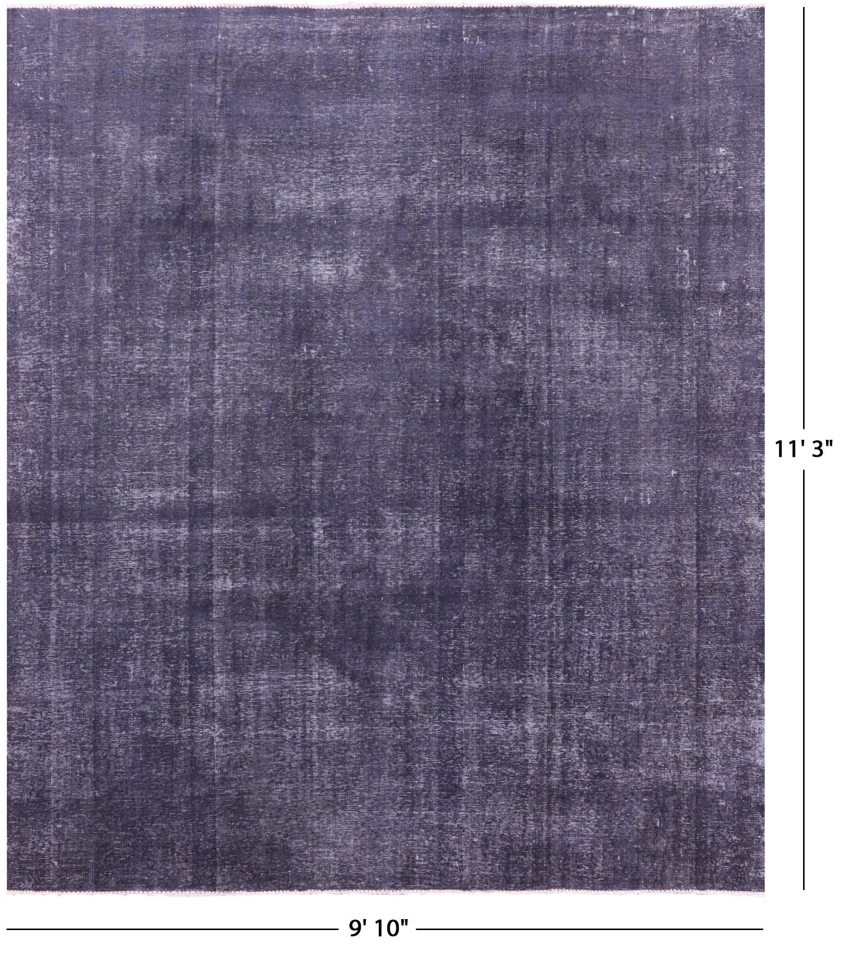 Persian Overdyed Hand Knotted Wool Rug - 9' 10" X 11' 3" - Golden Nile