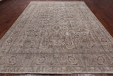 SUPER SALE Ivory Persian Vintage White Wash Hand-Knotted Wool Rug - 9' 10" X 12' 10