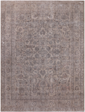 SUPER SALE Ivory Persian Vintage White Wash Hand-Knotted Wool Rug - 9' 10" X 12' 10