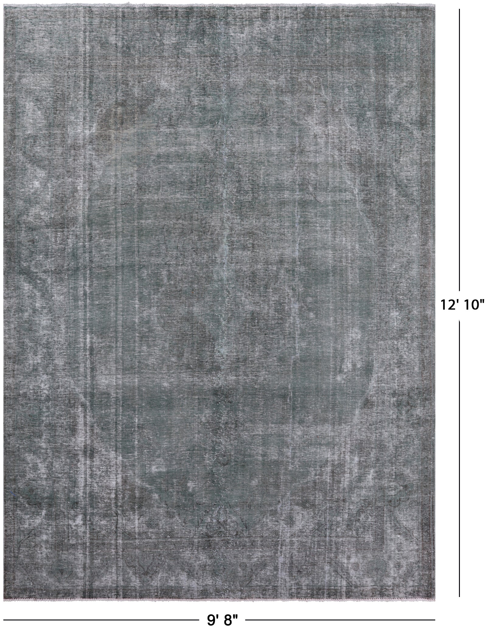 Persian Overdyed Hand Knotted Wool Rug - 9' 8" X 12' 10" - Golden Nile