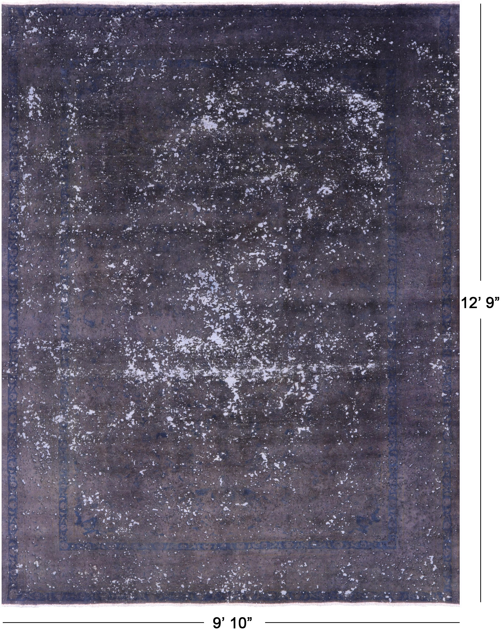 Persian Overdyed Handmade Wool Rug - 9' 10" X 12' 9" - Golden Nile