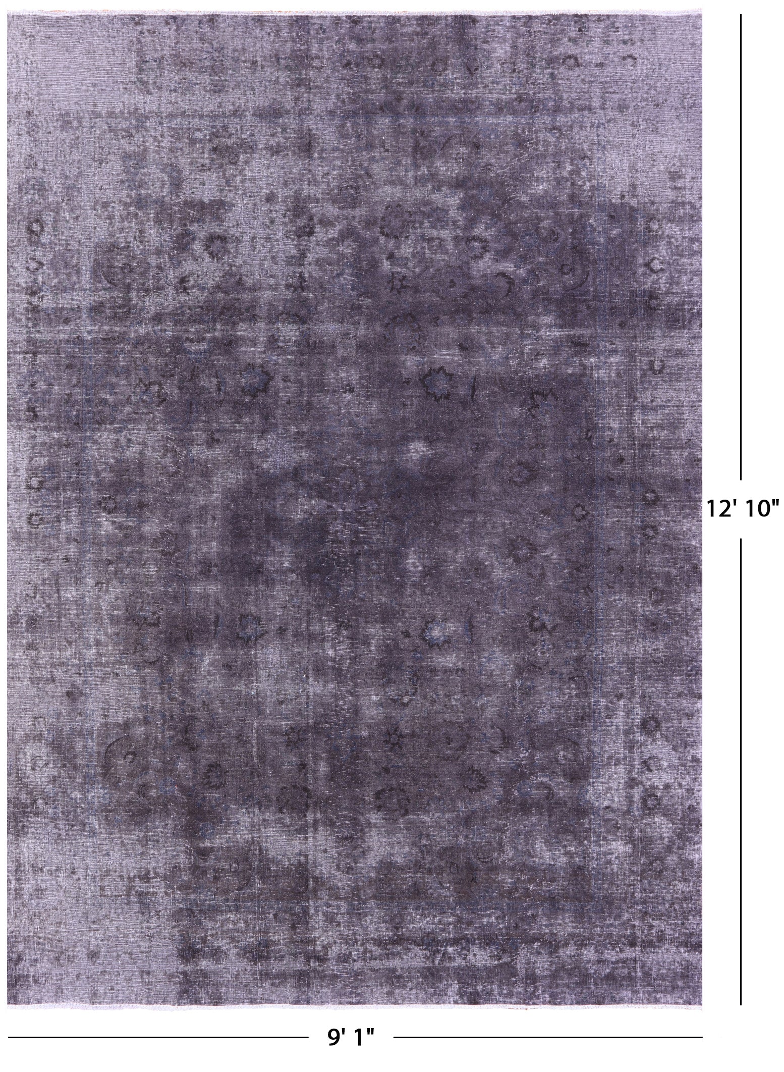 Persian Overdyed Hand Knotted Wool Rug - 9' 1" X 12' 10" - Golden Nile