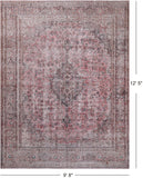 SUPER SALE Persian Vintage White Wash Handmade Wool Rug - 9' 8" X 12' 5"