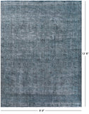 Green Persian Overdyed Hand Knotted Wool Rug - 9' 9" X 12' 8" - Golden Nile