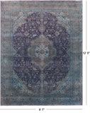 Persian Overdyed Hand Knotted Wool Rug - 9' 7" X 12' 5" - Golden Nile