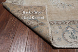 SUPER SALE Persian Vintage White Wash Hand Knotted Wool Rug - 8' 5" X 11' 10"