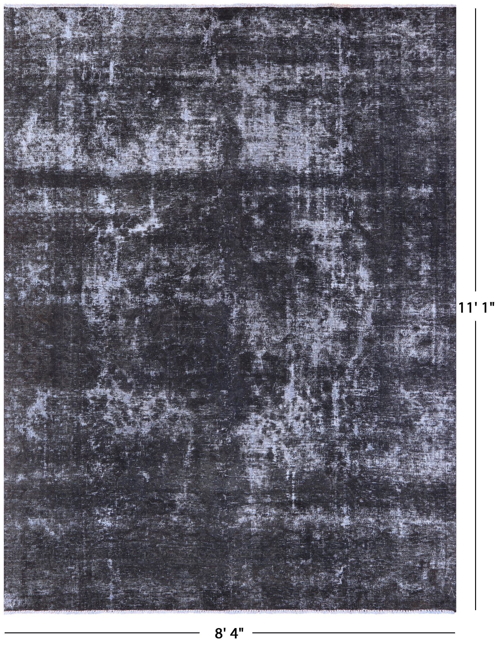 Persian Overdyed Handmade Wool Rug - 8' 4" X 11' 1" - Golden Nile