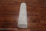 SUPER SALE Persian Vintage White Wash Hand Knotted Wool Area Rug - 9' 5" X 12' 6"