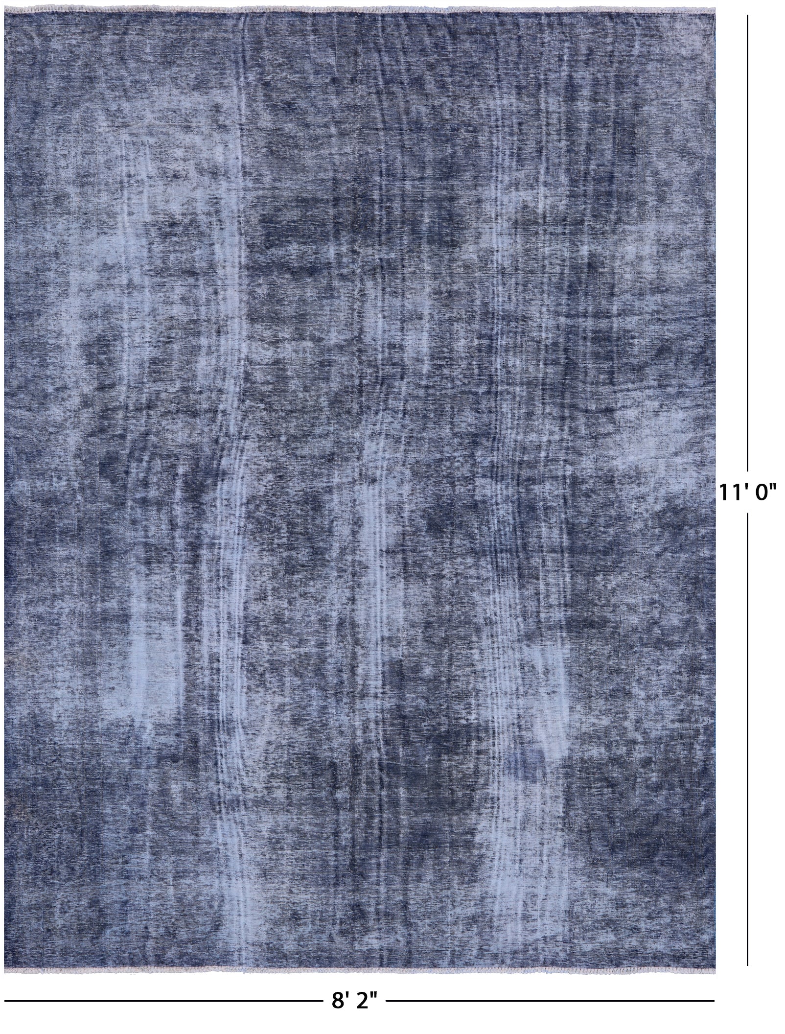 Persian Overdyed Hand Knotted Wool Rug - 8' 2" X 11' 0" - Golden Nile