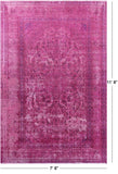 Pink Persian Overdyed Hand Knotted Wool Rug - 7' 8" X 11' 8" - Golden Nile