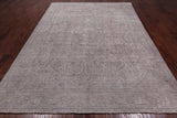 SUPER SALE Ivory Persian Vintage White Wash Hand Knotted Wool Rug - 7' 10" X 10' 10"