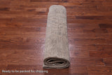 SUPER SALE Ivory Persian Vintage White Wash Hand Knotted Wool Rug - 7' 10" X 10' 10"