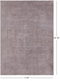 Ivory Persian Vintage White Wash Hand Knotted Wool Rug - 7' 10" X 10' 10" - Golden Nile
