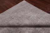 SUPER SALE Ivory Persian Vintage White Wash Hand Knotted Wool Rug - 7' 10" X 10' 10"