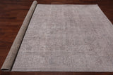 SUPER SALE Ivory Persian Vintage White Wash Hand Knotted Wool Rug - 7' 10" X 10' 10"
