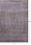 Ivory Persian Vintage White Wash Hand Knotted Wool Rug - 7' 1" X 10' 5" - Golden Nile