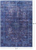Persian Overdyed Hand Knotted Wool Rug - 7' 7" X 10' 7" - Golden Nile