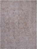 SUPER SALE Ivory Persian Vintage White Wash Hand Knotted Wool Rug - 9' 8" X 12' 3"