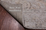 SUPER SALE Ivory Persian Vintage White Wash Hand Knotted Wool Rug - 9' 8" X 12' 3"