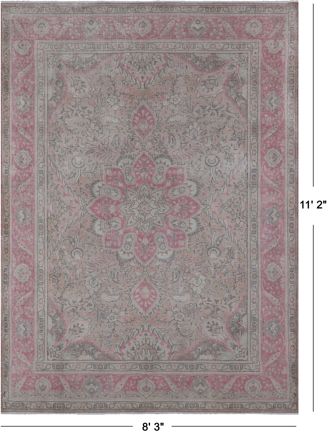 SUPER SALE Persian Overdyed Handmade Wool Rug - 8' 3" X 11' 2"