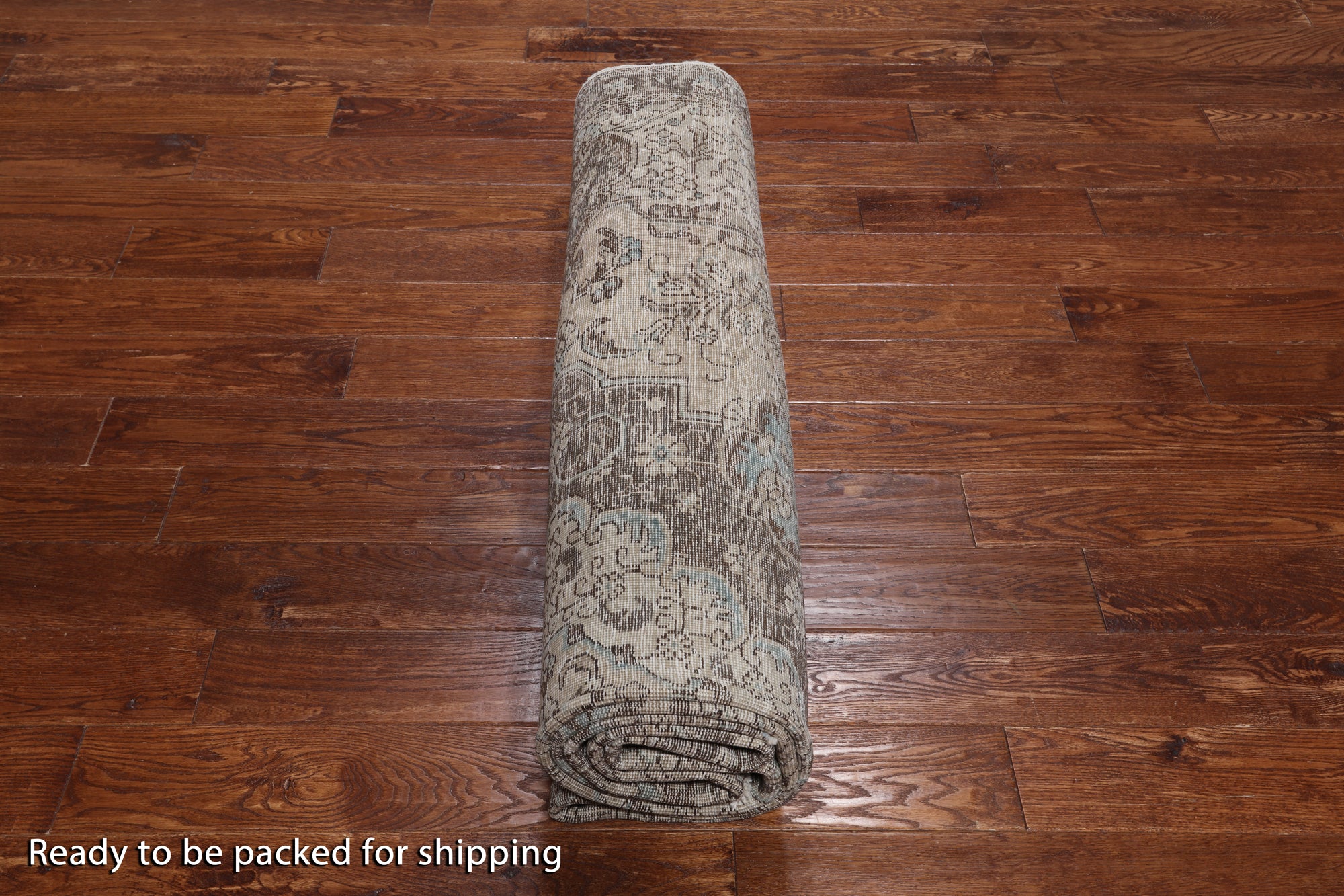 SUPER SALE Persian Vintage White Wash Hand Knotted Wool Rug - 7' 7" X 10' 8"