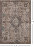SUPER SALE Persian Vintage White Wash Hand Knotted Wool Rug - 7' 7" X 10' 8"