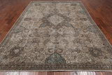 SUPER SALE Persian Vintage White Wash Hand Knotted Wool Rug - 7' 7" X 10' 8"