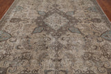 SUPER SALE Persian Vintage White Wash Hand Knotted Wool Rug - 7' 7" X 10' 8"
