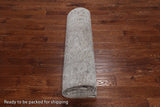 SUPER SALE Persian Vintage White Wash Hand Knotted Wool Rug - 8' 0" X 11' 1"