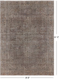 SUPER SALE Persian Vintage White Wash Hand Knotted Wool Rug - 8' 0" X 11' 1"